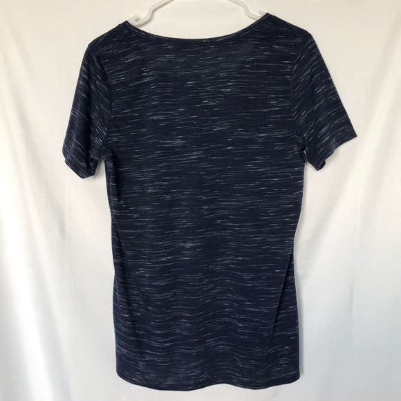 Nike Dri-Fit Scoop Neck Heathered Blue Tee - Picture 2 of 7